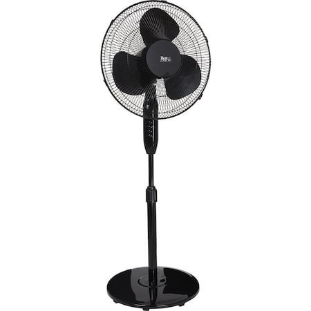 Best Comfort 16 In. 3-Speed Extends to 49 In. H. Black Oscillating Pedestal Fan FSD-40